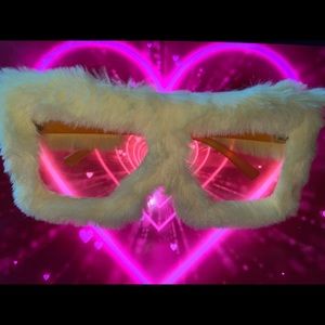 Yellow furry glasses